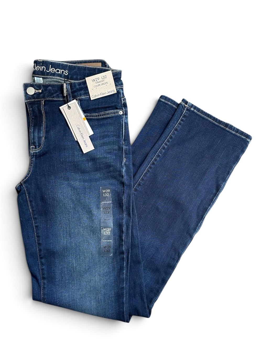 Calvin Klein Jeans Women's Mid/Dark Blue Straight Leg Denim